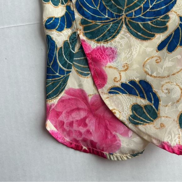 Vintage Victoria’s Secret Gold Label Women’s Gold Floral Night Shirt M/L - Picture 9 of 13